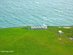 Aerial view towards the cottages at St Anns Head Aerial view towards the cottages at St Anns Head