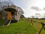 View towards the shepherds hut, with a stunning rural backdrop View towards the shepherds hut, with a stunning rural backdrop