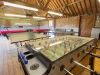 Communal games room with snooker table, pool table, table tennis and football table Communal games room with snooker table, pool table, table tennis and football table