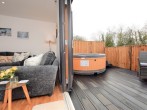 The private and enclosed decking with hot tub The private and enclosed decking with hot tub