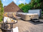 Large secluded hot tub just across the courtyard
